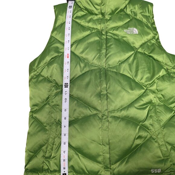 The North Face Women’s 700 Fill Down Vest Green Size Large Hiking Warm Bright - Picture 10 of 13